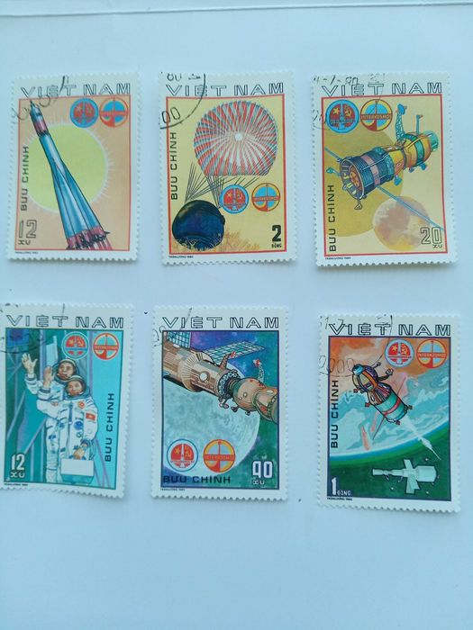Набор марок "СССР-Вьетнам. Космос", Вьетнам, 6шт, 1980г.