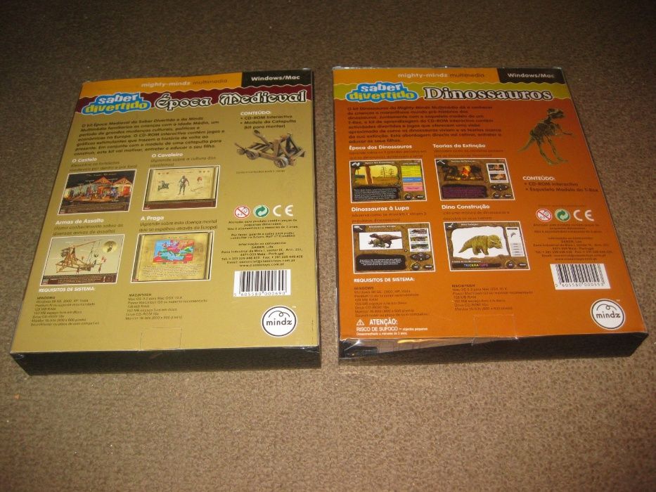 2 Packs “Saber Divertido” Época Medieval e Dinossauros/Embalado!