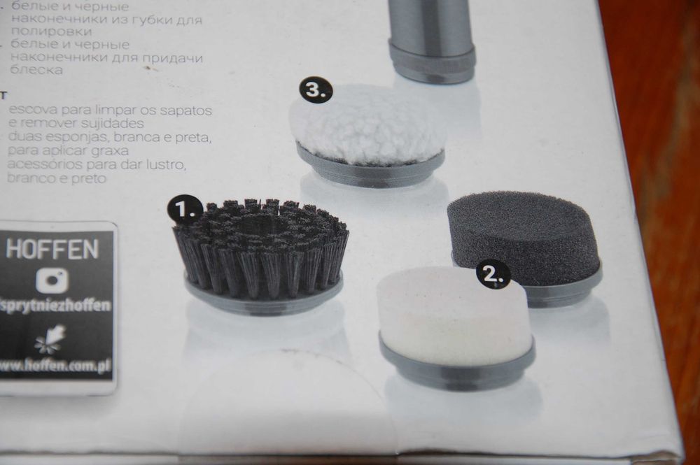 nowa elektryczma szczotka do czyszczenia butow + zapasowe nakladki