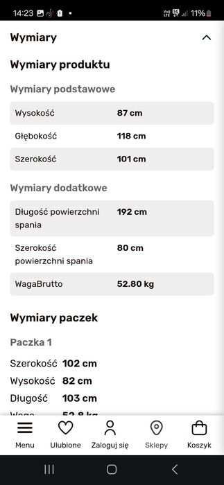 Sofa jednoosobowa rozkładana  Alaska