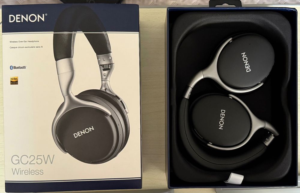 Auscultadores Bluetooth Denon Ah-Gc25W- novos, 3 anos de garantia