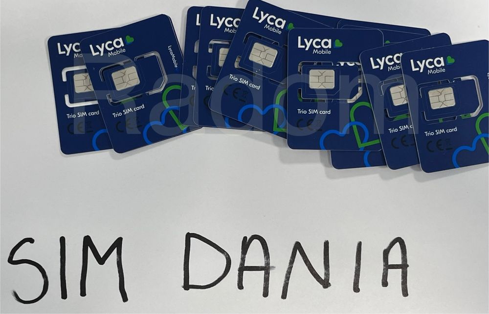 Dania SIM karta nowa duński starter +45 aktywny