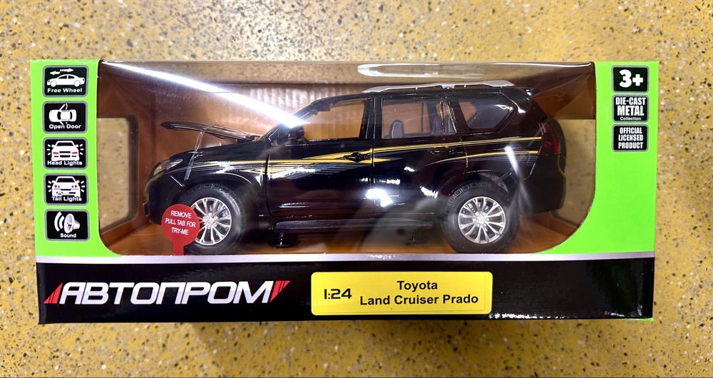 Машина металева Автопром 68270 ,124 Toyota Land Cruiser Prado , звук,