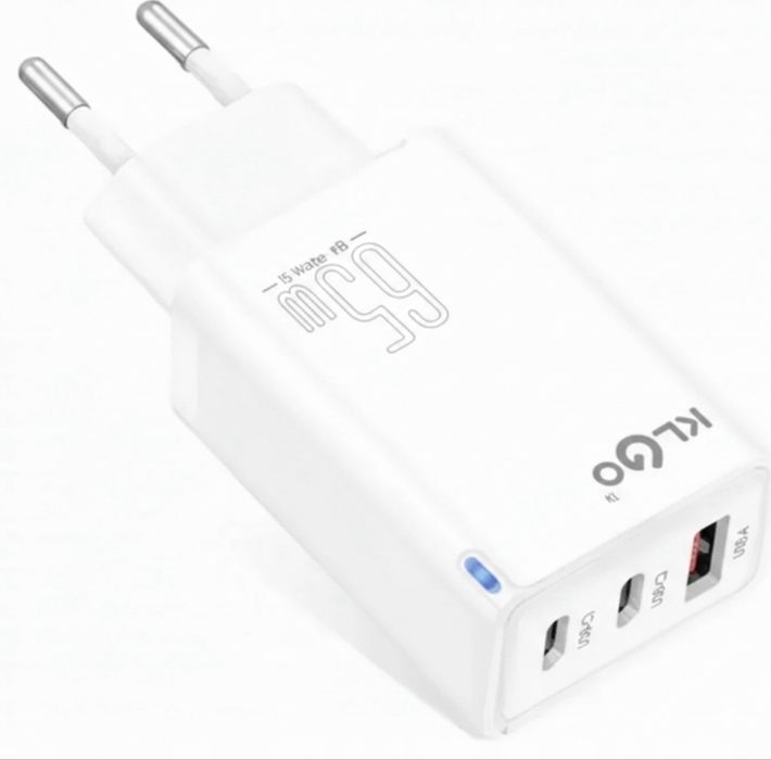 Ładowarka 65W USB-C PD QC 3.0 2x USB-C + USB do telefonu laptopa szybka