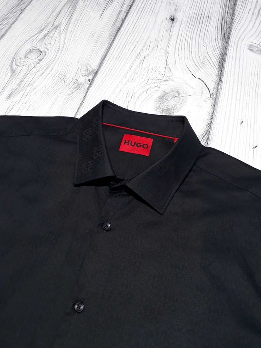 Монограмна сорочка HUGO Boss рубашка розмір XL