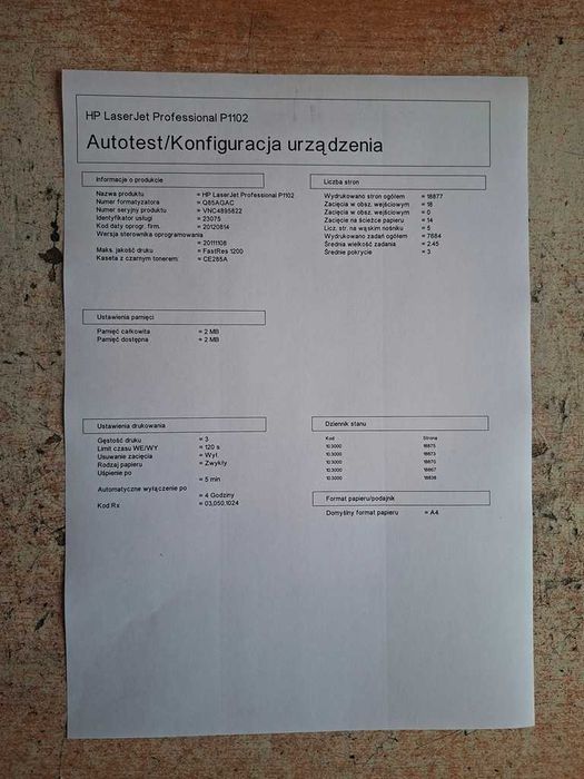 Drukarka Hp Laserjet P1102