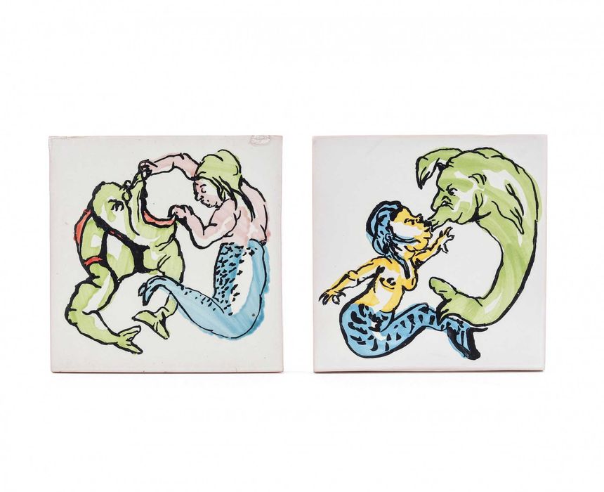 Sara Maia - 2 azulejos da Fábrica Viúva Lamego