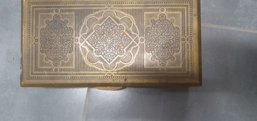 Puzderko szkatułka mosiądz vintage
