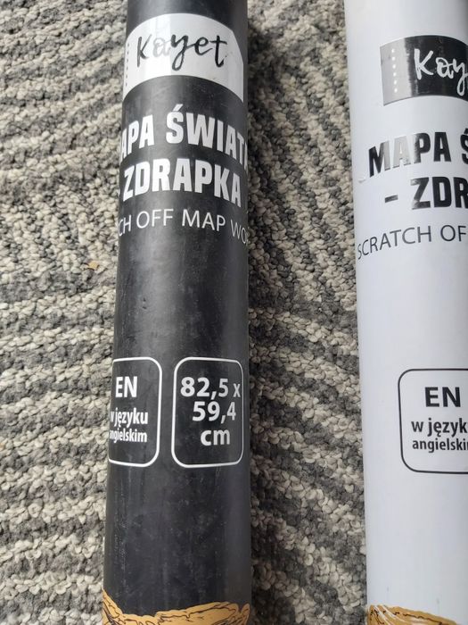 Mapa świata zdrapka plakat zestaw 4 szt