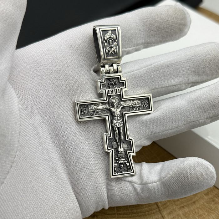 Масивний срібний хрестик чоловічий (арт 01) ПРАВОСЛАВНИЙ 33 грама