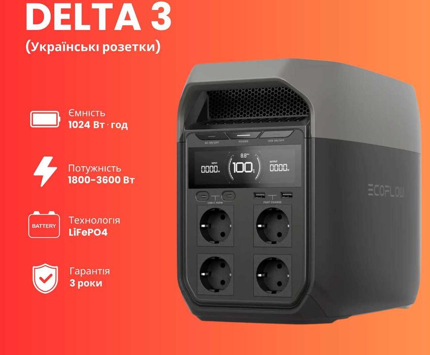 Ecoflow Delta 3 В НАЛИЧИЕ! 1800 Вт зарядные станции новые! Экофлоу.