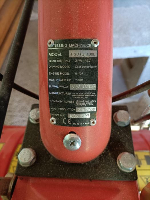 Motocultivadora 100L