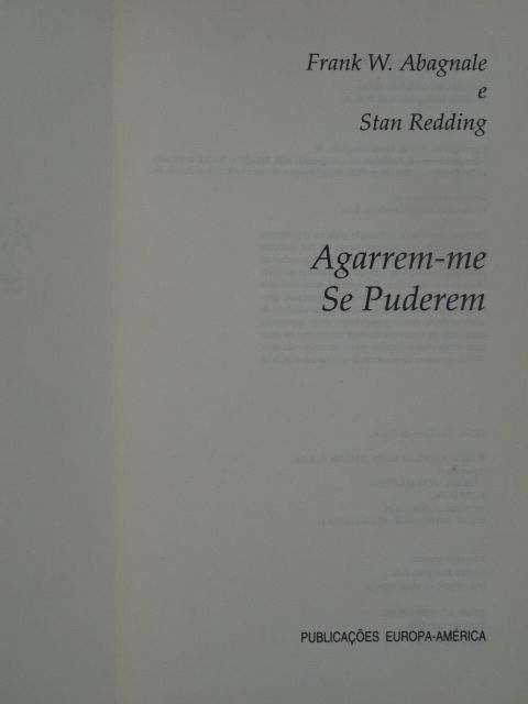 Agarrem-me se Puderem de Frank W. Abagnale