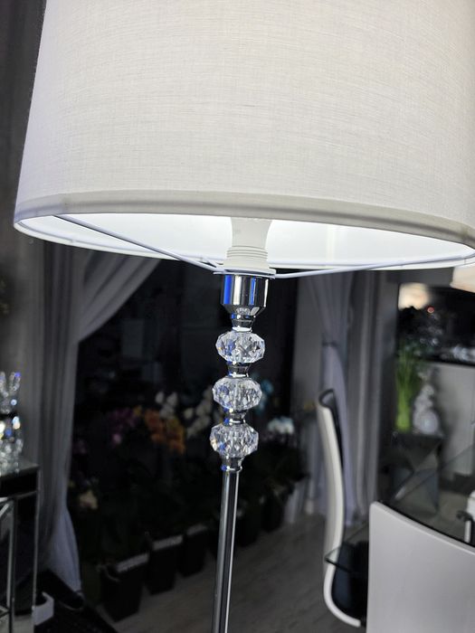 Lampa podłogowa stojąca glamour kryształki