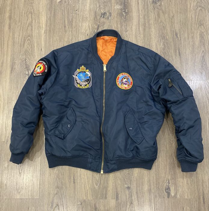 Бомбер куртка Vintage Bomber USA Army Type MA 1 Brass Jacket Large