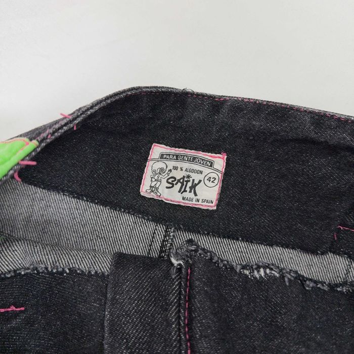 Mini Saia Denim Preto Saik S Vintage Anos 90