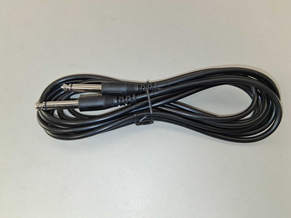 N100 Kabel Audio Insertowy Jack 6.3 Mono 2x Jack 6.3 Mono 3m Gitarowy