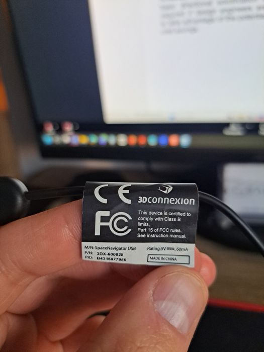 Manipulator Space navigator USB CAD 3D connexion przewodowy USB ...