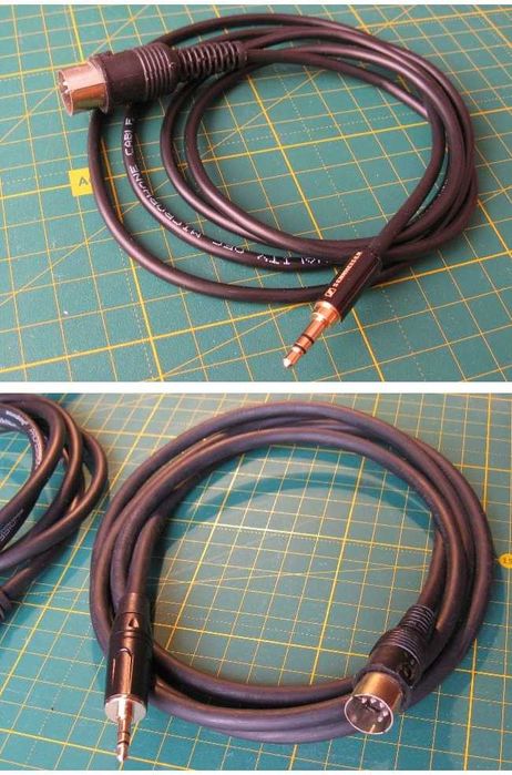 Кабель переходник mini jack 3.5 -din 5pin -rca