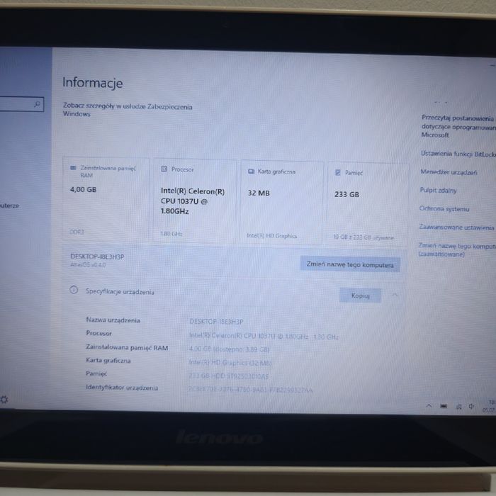 Lenovo Ideapad S210 Touch 250GB DOTYKOWY EKRAN