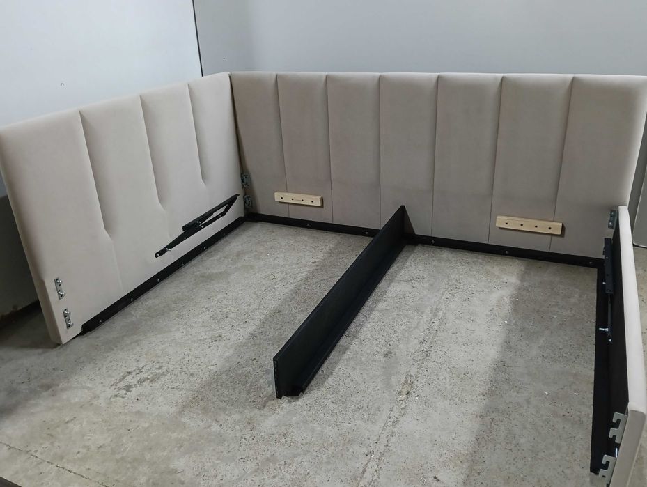 PROMOCJA ŁóżkoTapicerowane Młodzieżowe Narożne StelażMetalowyPojemnik