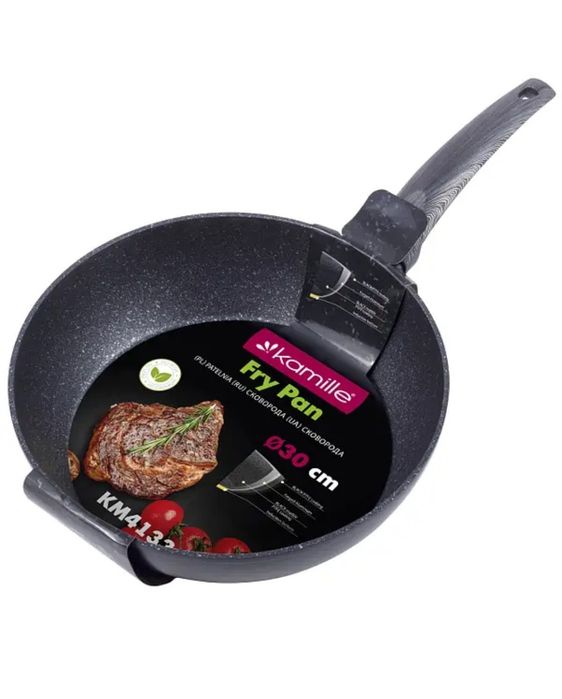 Сковорода Kamille 30см з антипригарним покриттям PTFE з алюмінію для і ...