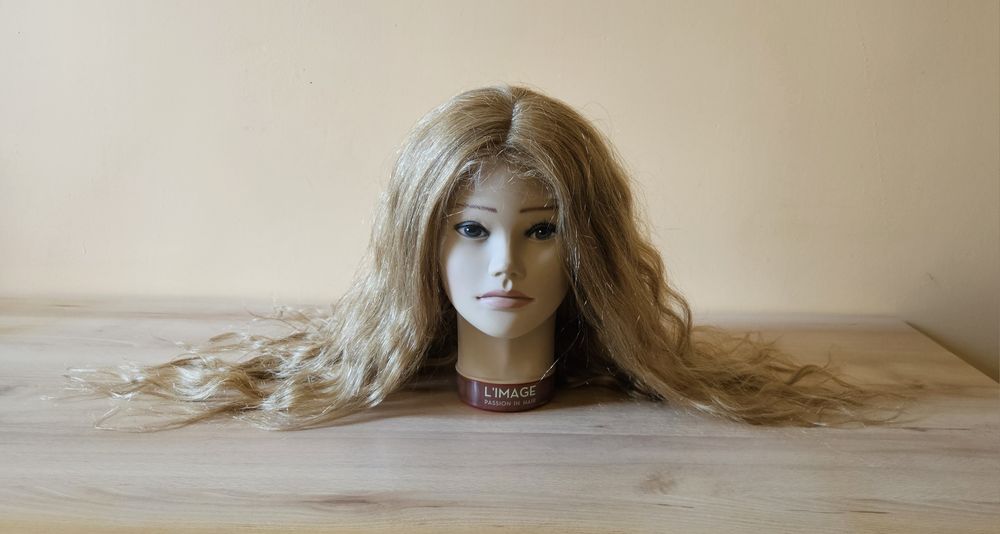 Nowa peruka naturalne słowiańskie kręcone włosy