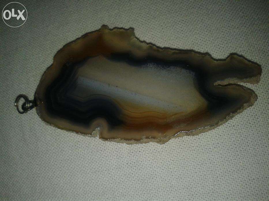 Zawieszka na łańcuszek, kamień naturalny - Agat