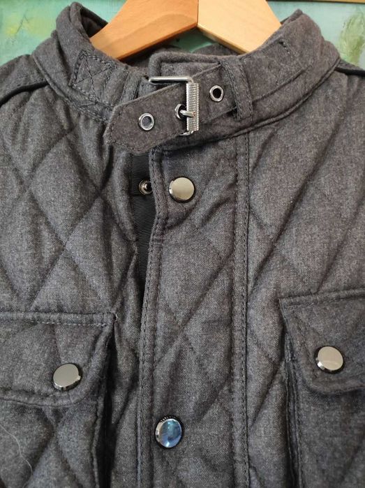 pikowana kurtka męska Zara modna casual slim fit miejska ciepła