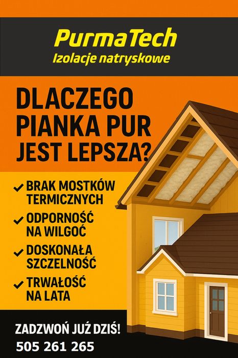 Ocieplenia Pianą PUR Izolacje Natryskowe