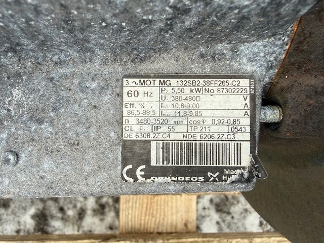 pompa do wody grundfos 5.5 kw moc