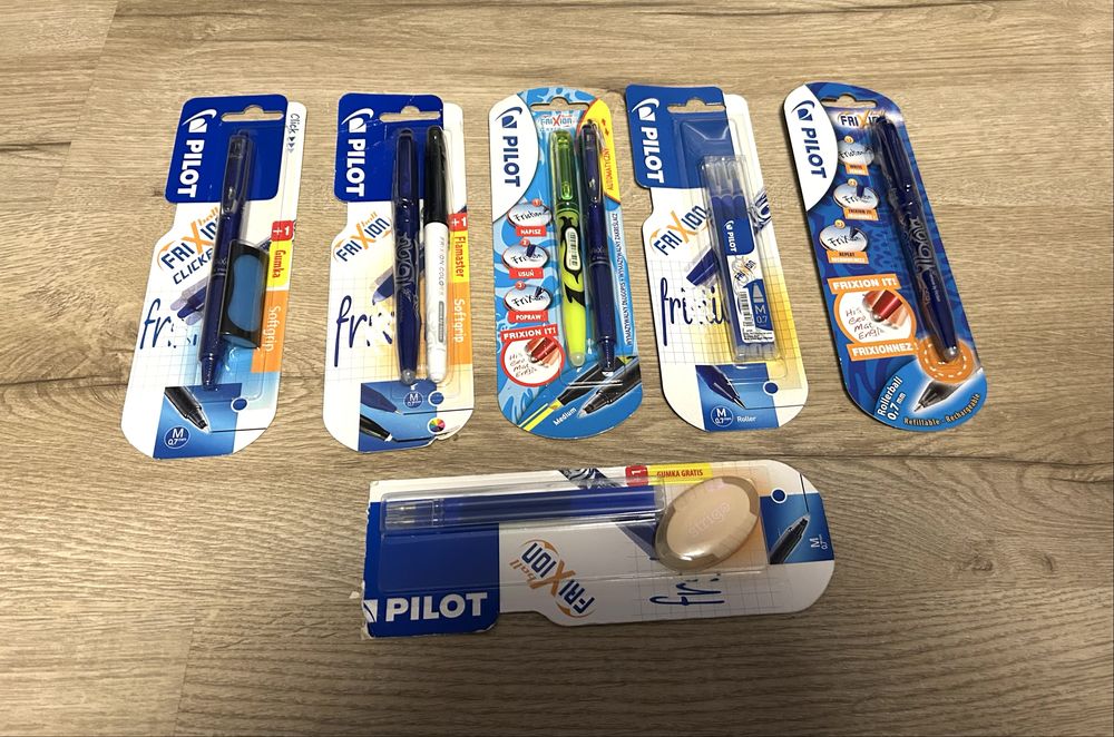 Zestaw długopisów Pilot ścieralnych i itp