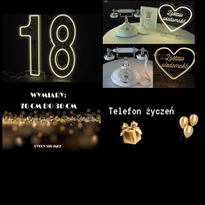 Wynajem Napis LED /Komunia/Chrzest/Urodziny/18/impreza/neon/ledon