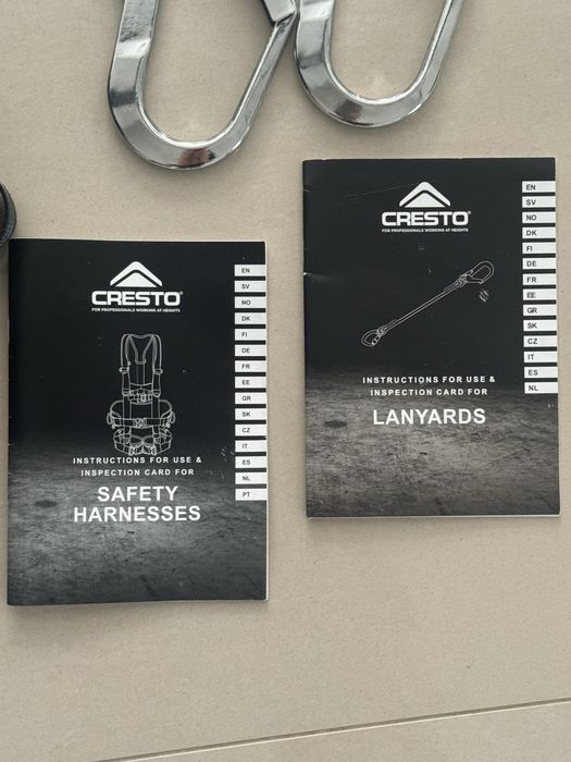 Zestaw do pracy na wysokości CRESTO – NOWY | Szelki + lonże + absorber