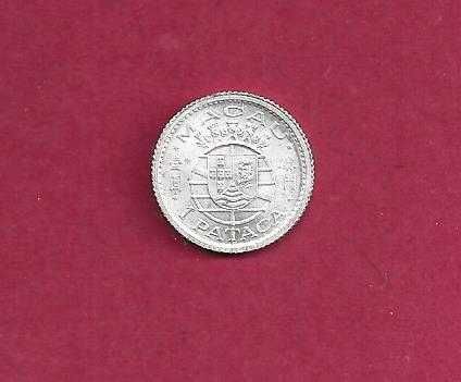 MACAU   1  PATACA  1952  Prata  Soberba  UNC