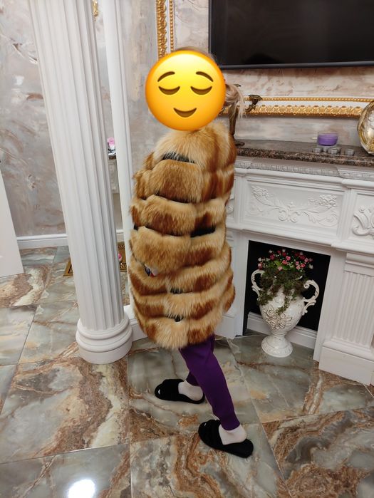 Полушубок шубка мех песца