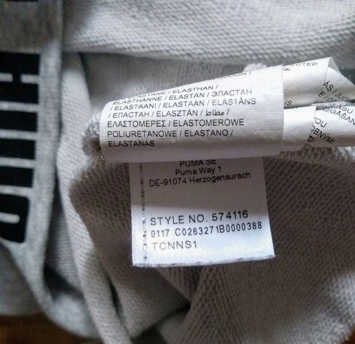 Szara, krótka bluza / crop top – Puma – M / 38