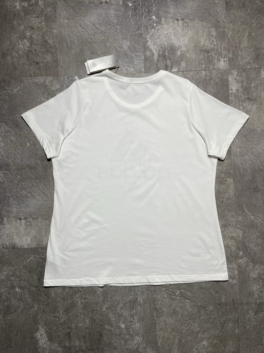 Нова! біла футболка adidas адідас жіноча базова big logo розмір 2хл