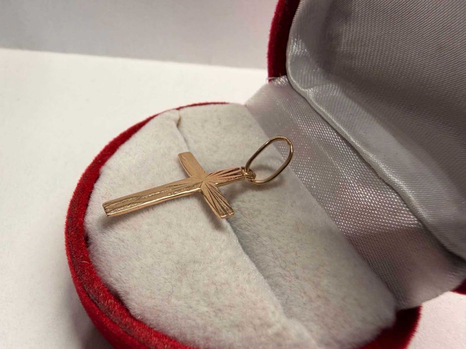 Złota zawieszka wisiorek Krzyżyk próba 585 0,74g