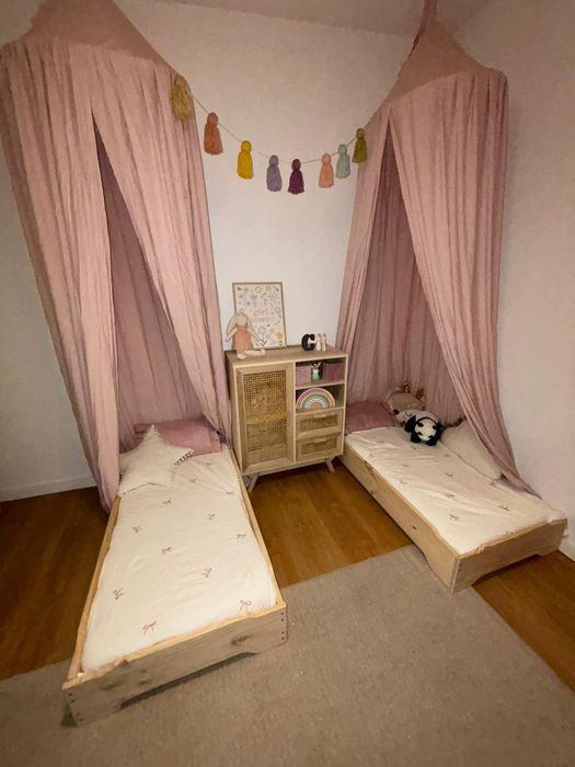 Camas Montessori LUFE 120x60 + Colchão Incluído – Como Novas