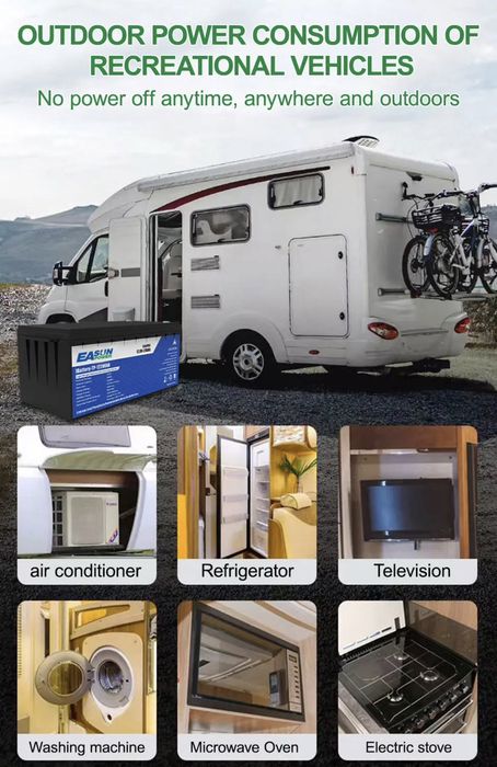 Акумуляторна батарея Easun LiFePo4 12V 100Ah / Аккумулятор 12 V 100Ah