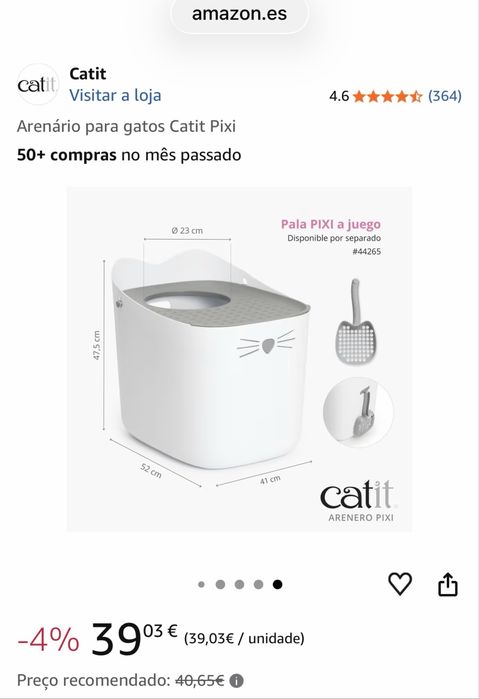 Caixa de areia para gato