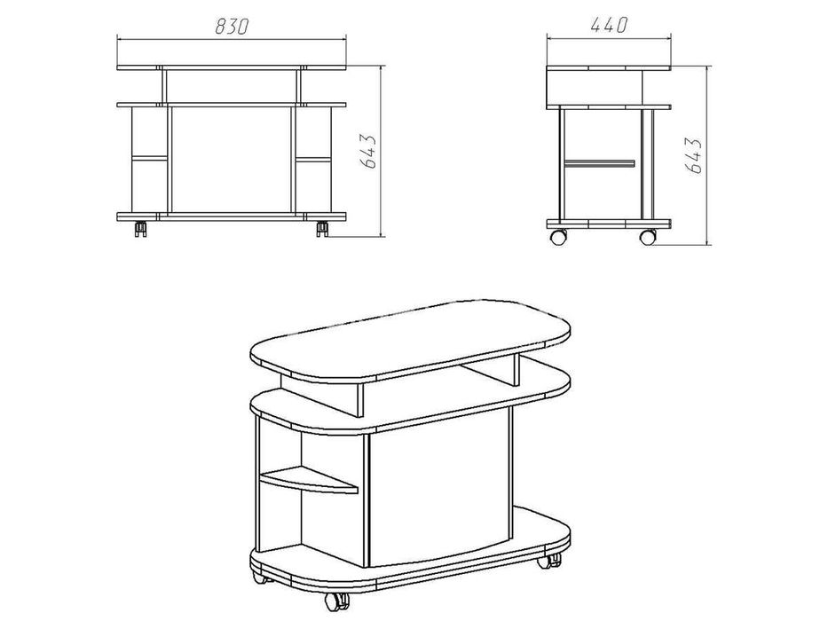 Тумба на колесиках под тв Лондон