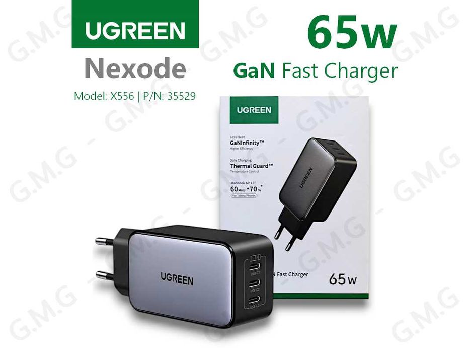 Зарядні пристрої UGREEN Nexode GaN Fast Charger 65W