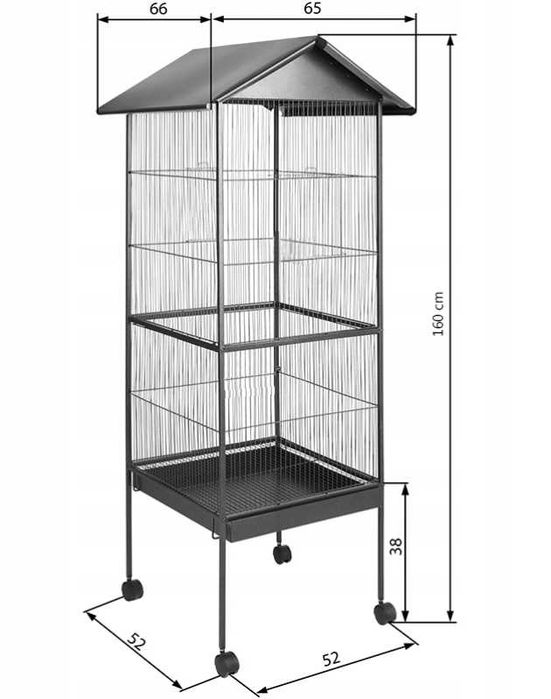 Woliera dla Ptaków Egzotycznych NOWA Klatka dla Ptaków na kółkach