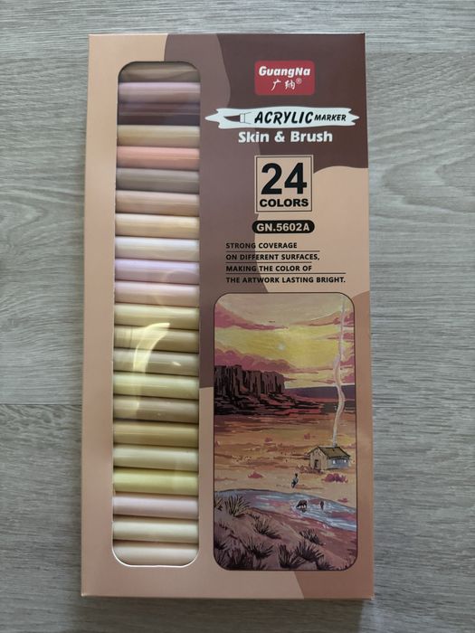 Акрилові маркери Guangna Skin & Brush 24