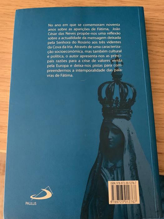 Livro Europa e o Futuro Maria e a mensagem de Fátima