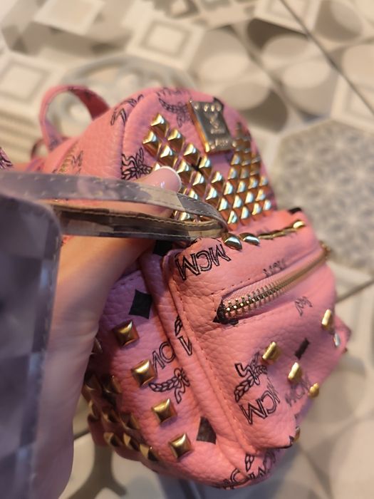 MCM mini backpack plecaczek torebka różowy Barbie