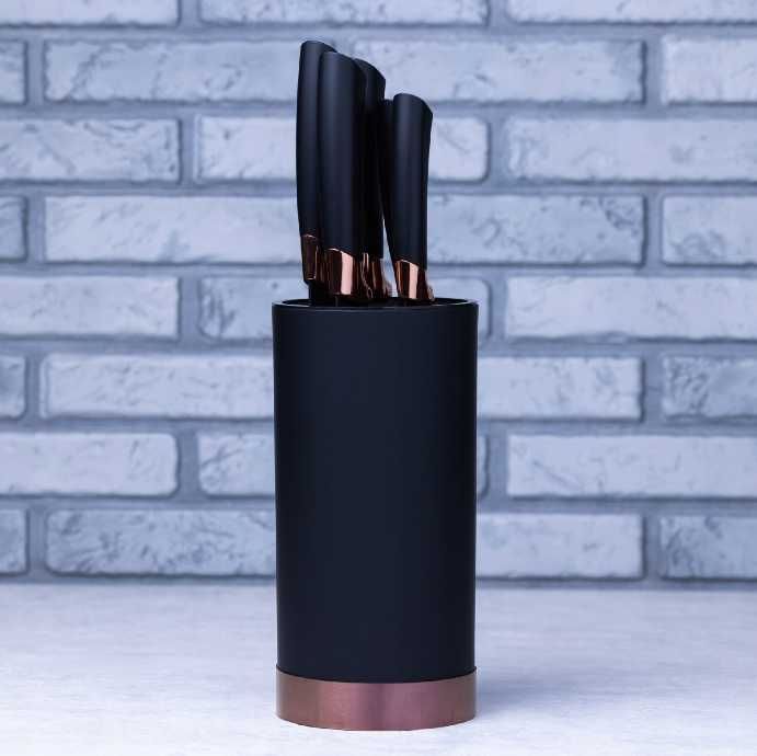 7w1 Zestaw Ostre Noże Kuchenne Stojak Blok Na Noże Stal Nierdzewna