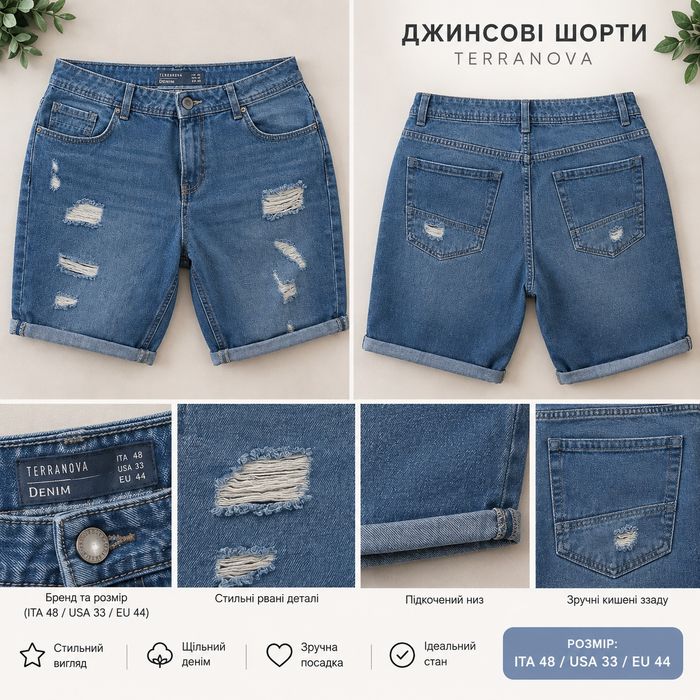Шорти джинсові чоловічі